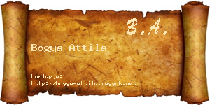 Bogya Attila névjegykártya