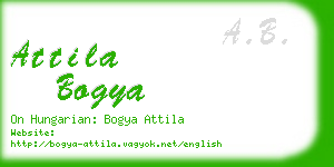 attila bogya business card